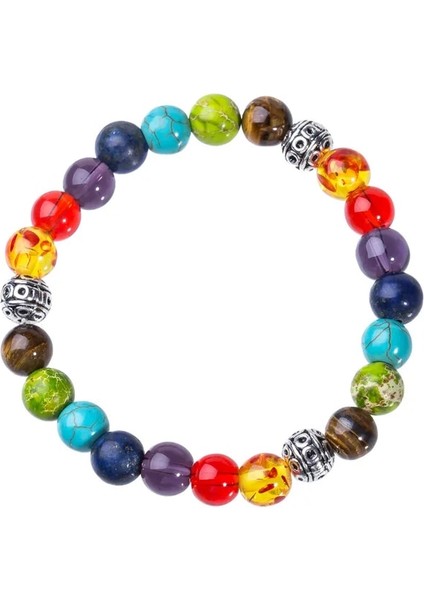 B0891 Lava Taş Bilezikler Kadın Erkek Çakra Bilezikler Hint Yoga Takı Şanslı Fil Fatima El Charm Boncuk Strand Braclets (Yurt Dışından) fiyatları