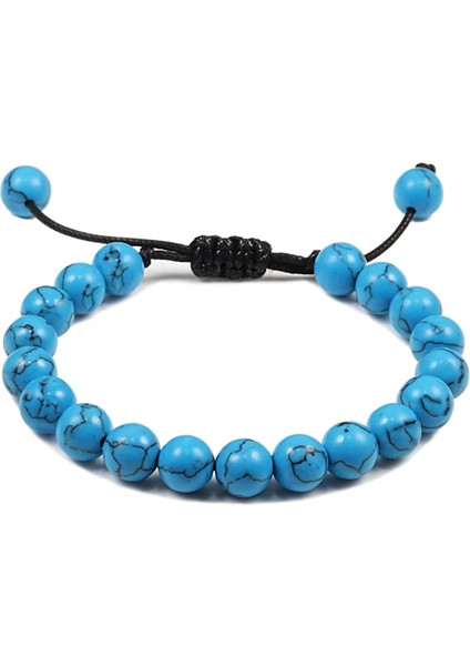 Mavi Clamm Tiger Eyes Doğal Taş Boncuk Bileklik Erkekler Kadınlar Için Bilezik Bilezik Örgülü Halat El Yapımı Bileklik Yoga Takı (Yurt Dışından)