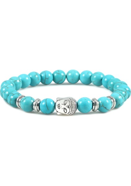Mavi Reiki Tiger Eyes Boncuklu Buda Bilezik Doğal Taş Bilezik Elastik Tespih Erkek Kadın Namaz Charm Yoga Takı Hediye Pulseras (Yurt Dışından)
