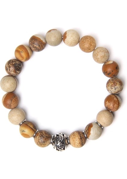 19CM Tarzı 11.mat Resim 10MM Büyük Yuvarlak Boncuk Karışık Doğal Taş Serisi Bilezik Kadın Erkek Unisex Nefis Takı Hediyeler Için Çeşitli Renkler (Yurt Dışından)