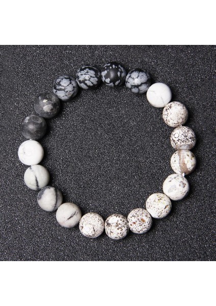 19CM Tarzı 11.mat Resim 10MM Büyük Yuvarlak Boncuk Karışık Doğal Taş Serisi Bilezik Kadın Erkek Unisex Nefis Takı Hediyeler Için Çeşitli Renkler (Yurt Dışından) fırsatları