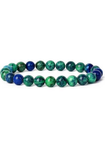 8mm Boncuk Stili 32LAPIS Lazuli Erkekler Bilezikler Doğal Şifa Enerji Kaplan Gözü Bilezik Cilalı Lapis Lazuli Boncuk Bileklik Elastik Pulsera Kadın Takı (Yurt Dışından)