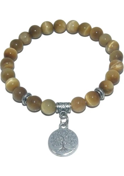 Altın Kaplan Gözü Doğal Taş Hayat Ağacı Boncuk Akik Lapis Lazuli Kaplan Gözü Turkuaz Bilezik Kadın Erkek Yoga Bileklik Femme Dostluk (Yurt Dışından)