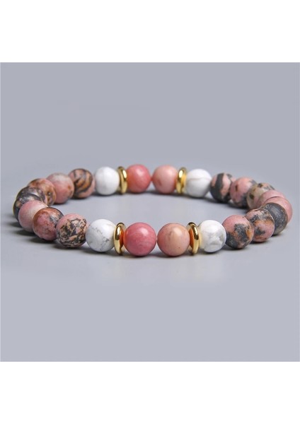 21CM Tarzı 1 Aventurin Kadınlar Için Doğal Siyah Pembe Beyaz Ham Taş Boncuk Boncuklu Bilezik Kadın Hediyeler Takı Doğal Rhodonite Rhodochrosite Bilezik (Yurt Dışından) modelleri