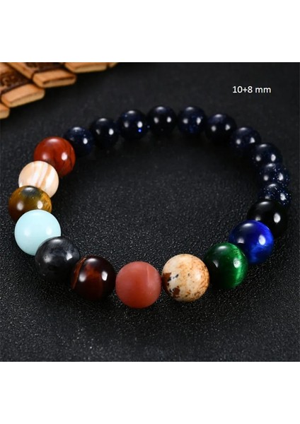 8 Mm1 2020 Sekiz Gezegenler Boncuk Bilezik Erkekler Doğal Taş Evren Yoga Güneş Çakra Bilezik Kadın Erkek Takı Hediyeler Için (Yurt Dışından)