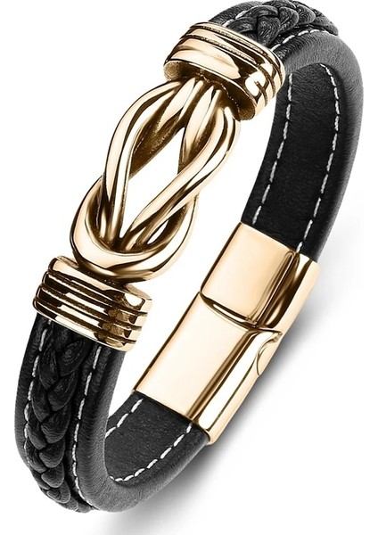Iç Çevre 220MM Stili SJ074H Mozo Moda Yeni Klasik Erkek Bilezik Deri Paslanmaz Çelik Charm Yüksek Li Kadın Punk Çok Renkli Takı Hediyeler 074 (Yurt Dışından)