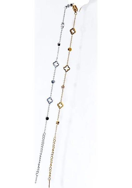 Gümüş 094 Lüks Zarif Kristal Oymalı Çiçek Zinciri Kadın Bilezik Kadınlar Için Moda Paslanmaz Çelik Bilezikler El Takı (Yurt Dışından) modelleri