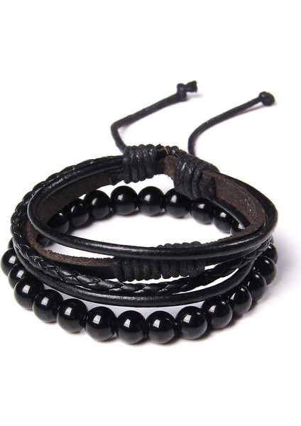 19CM Tarzı Mavi Beyaz Yeşim Vintage Erkekler Örgülü Bilezik Buda ve Doğal Taş Deri Erkek Serin Punk Etnik Tribal Bileklik Enerji Lava Bilezik (Yurt Dışından) fiyatları