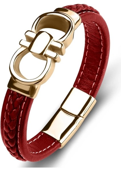 Iç Çevre 210MM Stili SJ119R Mozo Moda Yeni Klasik Erkek Bilezik Deri Paslanmaz Çelik Charm Yüksek Li Kadın Punk Çok Renkli Takı Hediyeler 074 (Yurt Dışından)