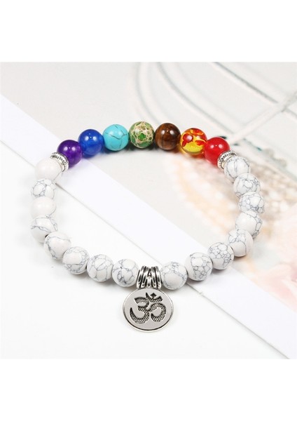 Siyah Işık Trendy Bilezik Yoga 7 Çakra Siyah Lav Doğal Taş Boncuk Charm Bilezikler Şifa Reiki Buda Lotus Kolye Kadın Erkek Takı (Yurt Dışından) fırsatları