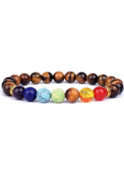 L-21CM Tarzı No.18 Beden 7 Çakra Taş Bilezikler Kadınlar Doğal Boncuk Şifa Reiki Namaz Buda Boncuk Bilezik Erkekler Charms Yoga Meditasyon Takı Hediyeler (Yurt Dışından)