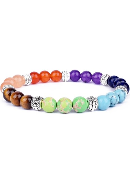 L-21CM Tarzı No.18 Beden 7 Çakra Taş Bilezikler Kadınlar Doğal Boncuk Şifa Reiki Namaz Buda Boncuk Bilezik Erkekler Charms Yoga Meditasyon Takı Hediyeler (Yurt Dışından)
