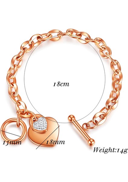 NO.83640 Beden Zorcvens Moda Aşk Kalp Charm Bilezikler Kadınlar Için Altın Gümüş Renk Paslanmaz Çelik Zincir Bileklik Bileklik Bilezikler Takı (Yurt Dışından) modelleri