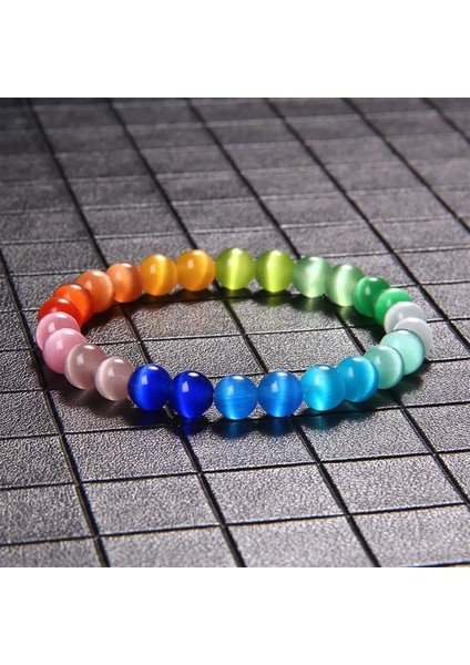 23CM Tarzı Tip 14 8mm Kedi Gözü Taş Boncuk Bilezik Moda Doğal Taş Sevimli Pembe Kromatik Boncuk Bilezik Bileklik Kadınlar Için Takı Hediyeler Pulseira (Yurt Dışından) modelleri