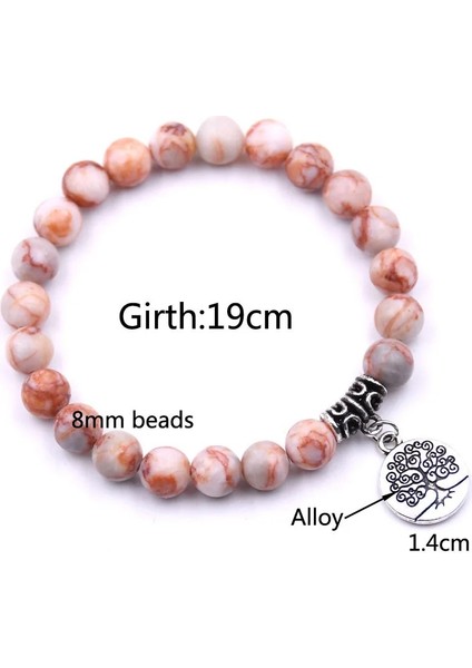 19CM Tarzı No.7 Boyutu Doğal Volkanik Taş Labradorit Bileklik Hayat Ağacı Kolye Turkuaz Boncuklu Bileklik Isteğe Bağlı Çok Renkli (Yurt Dışından) modelleri