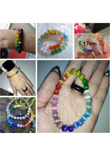 17CM Tarzı Tip 2 8mm Kedi Gözü Taş Boncuk Bilezik Moda Doğal Taş Sevimli Pembe Kromatik Boncuk Bilezik Bileklik Kadınlar Için Takı Hediyeler Pulseira (Yurt Dışından) fırsatları