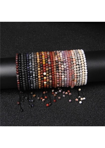 Labradorit 4mm Doğal Taş Boncuk Örgülü Bilezik Kadın Erkek Moda Kuvars Kristal Boncuklu Yoga Çakra Enerji Bilezik Takı Hediyeler (Yurt Dışından) fiyatları