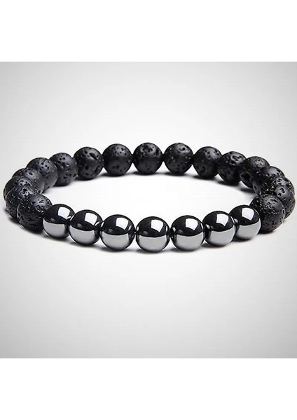 No.2 Boyutu 3 Stil Doğal Taş Boncuk Bilezik Erkekler Minimalist Klasik Mesafe Bilezik Moda Takı Hediye Erkek Aksesuar (Yurt Dışından)