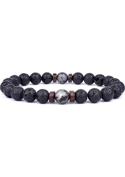 19CM Tarzı No.10 Boyutu Erkekler Bilezik Doğal Aytaşı Boncuk Tibet Buda Bilezik Çakra Lava Taş Difüzör Bilezikler Erkekler Takı Için (Yurt Dışından)