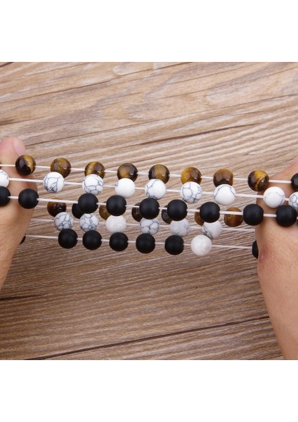 180MM Tarzı Mavi Taş Beyaz Sıcak Et 7 Stil Çiftler Mesafe Bilezik Erkekler Kadınlar Için Doğal Taş Yoga Boncuklu Bilezik Arkadaş Hediye Charm Strand Takı (Yurt Dışından) fiyatları