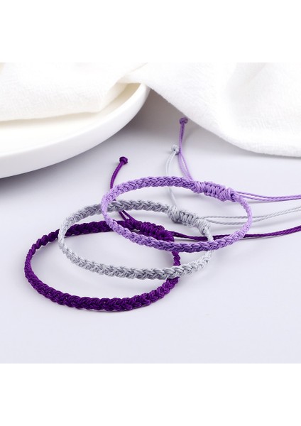 Sarı 2 Kadınlar El Yapımı Dokuma Bilezikler Su Geçirmez Balmumu Iplik Sarma Halat Düğüm Bilezikler Erkekler Tibet Budist Bilezik Arkadaş Takı Hediyeler (Yurt Dışından)