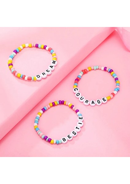 En Iyi Arkadaş Sevimli Mektup Boncuklu Bebek Kız Bilezik Çok Renkli Kelimeler Boncuk Bileklik Şeker Renk Tatlı Çocuk Bilezik Çocuklar Hediyeler (Yurt Dışından) fiyatları