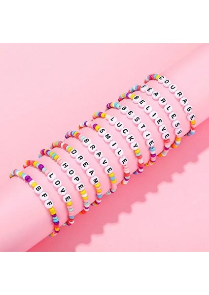 En Iyi Arkadaş Sevimli Mektup Boncuklu Bebek Kız Bilezik Çok Renkli Kelimeler Boncuk Bileklik Şeker Renk Tatlı Çocuk Bilezik Çocuklar Hediyeler (Yurt Dışından) modelleri