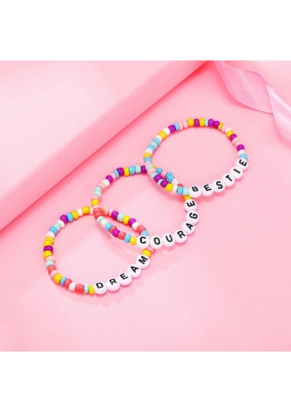En Iyi Arkadaş Sevimli Mektup Boncuklu Bebek Kız Bilezik Çok Renkli Kelimeler Boncuk Bileklik Şeker Renk Tatlı Çocuk Bilezik Çocuklar Hediyeler (Yurt Dışından) fırsatları