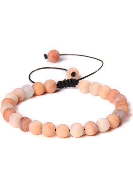 Pembe Aventurin Doğal 6 mm Çakra Mineral Taş Boncuk Bileklik Erkekler Mat Unkaite Labradorit Sınıf A Sodalite Bileklik Kadınlar Ayarlanabilir Takı (Yurt Dışından)