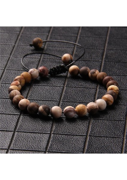 Pembe Aventurin Doğal 6 mm Çakra Mineral Taş Boncuk Bileklik Erkekler Mat Unkaite Labradorit Sınıf A Sodalite Bileklik Kadınlar Ayarlanabilir Takı (Yurt Dışından)