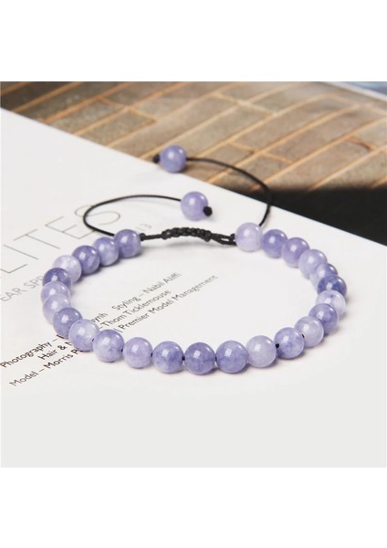 No.29 Kalsedon Macaron Şeker Renk 6mm Pembe Mavi Sarı Turuncu Kırmızı Doğal Taş Kuvars Kristal Boncuk Bilezik Takı Kadın Erkek (Yurt Dışından) indirimleri