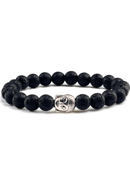 Siyah Ayrışma Charm Doğal Volkanik Taş Bilezikler Buda Başkanı Boncuklu Bilezik Erkekler Kadınlar Ayrışma Bilezik Çift Mesafe Takı (Yurt Dışından) fiyatları