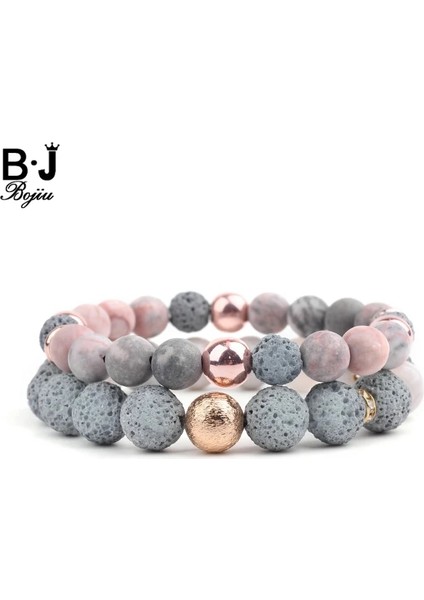 Lav Akik Gül Altın Bojıu Elastik Doğal Akik Lav Taş Çift Mesafe Bilezikler Aromaterapi Uçucu Yağlar Difüzör Unisex Bilezikler BC303 (Yurt Dışından) fiyatları