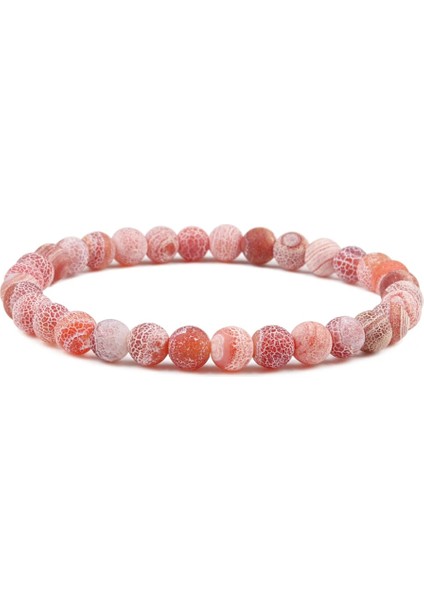 Kırmızı Yıpranmış 6mm Streç Boncuklu Bilezikler Charms Erkekler Hematit Doğal Taş Siyah Oniks Bilezikler Çift Mesafe Kadınlar Yoga Namaz Takı (Yurt Dışından)