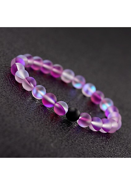 G1G2 Çiftler Mesafe Bilezikler Kadın Meurple Aytaşı Siyah Doğal Taş Boncuk Yoga Bilezikler Moda Takı Aksesuarları (Yurt Dışından) modelleri