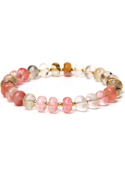 23CM Tarzı 8. Karpuzu Karıştırın Agates Kuvars Bilezikler Wome Erkekler Için Kristal Aventurin Doğal Taş Taş Boncuklu Bilezik Tekerlek Şekli Benzersiz Stil Reiki Takı (Yurt Dışından) fırsatları