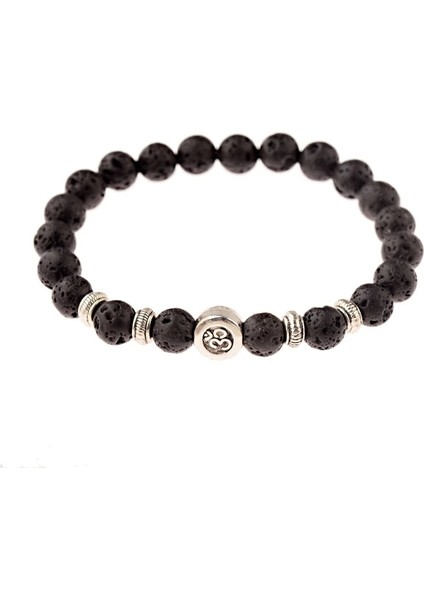 386-1 Moda Budizm Yoga Denge Bilezik Erkekler Bileklik Siyah Mat Doğal Taş Boncuk Bilezik Kadınlar Için Braclet Takı AB216 (Yurt Dışından)