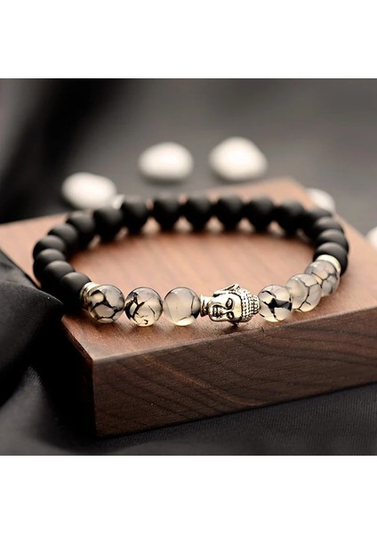 386-1 Moda Budizm Yoga Denge Bilezik Erkekler Bileklik Siyah Mat Doğal Taş Boncuk Bilezik Kadınlar Için Braclet Takı AB216 (Yurt Dışından) fırsatları