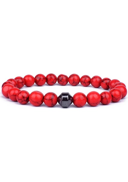 No.11 Boyutu Moda Obsidyen Hematit Boncuk Bileklik Erkekler Lava Taş Çakra Bilezik Çapraz Hematit Charm Bilezik Yeni Doğal Taş Takı (Yurt Dışından)
