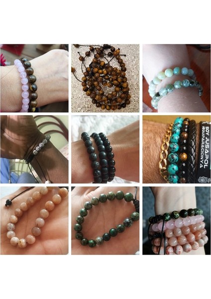 Karpuz Taşı El Yapımı Örgülü Bilezik Erkek Kadın Çakra Doğal Lapis Lazuli Kaplan Gözü Taş Boncuk Bilezik Ayarlanabilir Yoga Enerji Takı (Yurt Dışından) modelleri