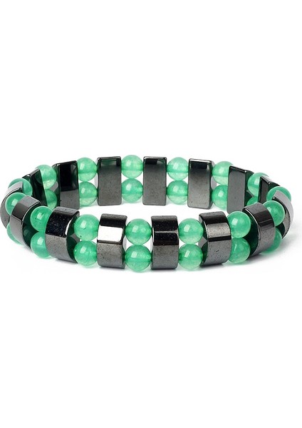 23CM-9.06 Inç Stili 39 Numara Hematit Çift Kaplan Gözü Bilezikler Erkek Doğa Taşlı ve Hematit Charm Bilezikler Kadınlar Için Şifa Enerji Taşlı Bilezik Takı (Yurt Dışından)