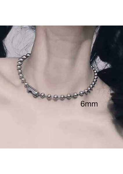 20CM Tarzı 6mm Paslanmaz Çelik Boncuk Zincir Büyük Top Punk Siver Renk Büyük Top Zincir Boncuk Top Bilezik Kadın Kız Bilezik (Yurt Dışından) fırsatları