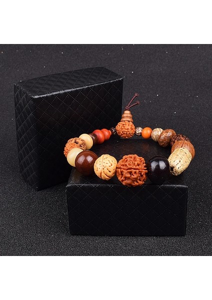 Rodyum Kaplama Doğa Bodtyle Boncuk Bilezikler Kadınlar Için Moda Rudraksha Bilezikler Erkekler Yeni Dini Buda Meditasyon Budizm Takı (Yurt Dışından)