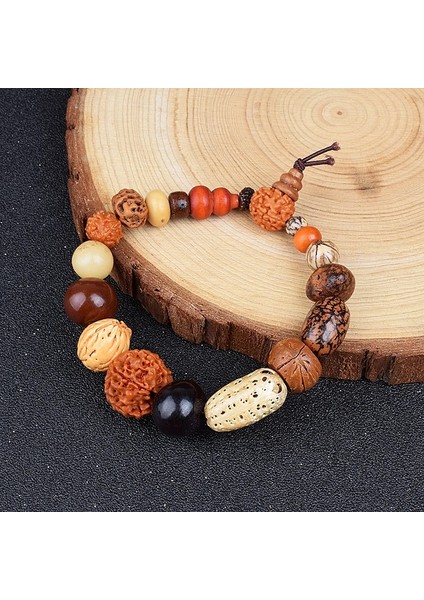 Rodyum Kaplama Doğa Bodtyle Boncuk Bilezikler Kadınlar Için Moda Rudraksha Bilezikler Erkekler Yeni Dini Buda Meditasyon Budizm Takı (Yurt Dışından)