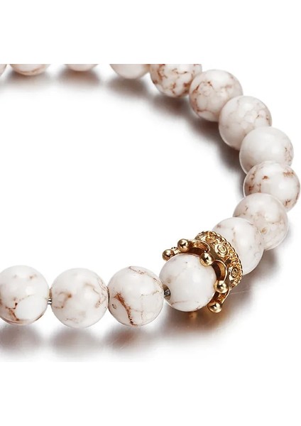 NS11 Selam Moda Akrilik Mesafe Bilezikler Kadın Erkek Klasik Siyah ve Beyaz Charm Boncuk Bilezik ve Bilezik Takı (Yurt Dışından) fırsatları