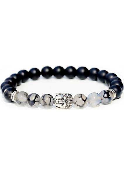 G Moda Budizm Yoga Denge Bilezik Erkekler Bileklik Siyah Mat Doğal Taş Boncuk Bilezik Kadınlar Için Braclet Takı AB216 (Yurt Dışından)