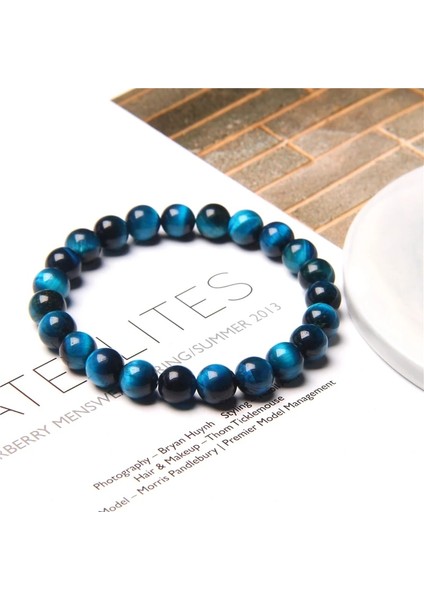 19CM Tarzı Kahverengimsi Sarı Renkli Doğal Kaplan Gözü Taş Boncuk Bilezik 8mm Yuvarlak Taş Taş Boncuklu Enerji Bilezik Buda Takı Kadın Erkek Pulseras Için (Yurt Dışından) indirimleri