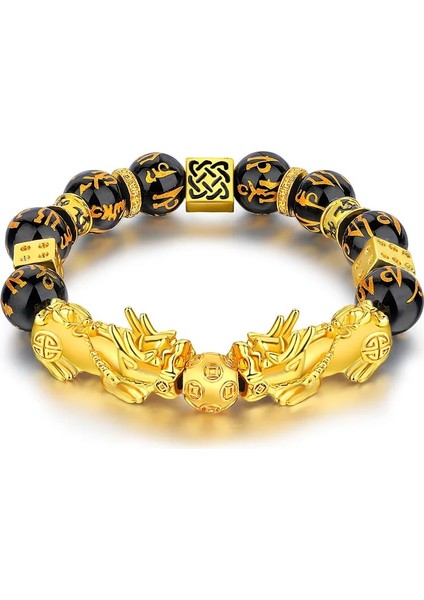 Mavi Çinko Kaplama Pıxıu Boncuk Cesur Birlikler Bilezikler Wowen Erkekler Obsidyen Altı Kelimeli Boncuk Bilezik Şanslı Cesur Sağlık Servet Getirin Feng Shui Bilezik (Yurt Dışından) fiyatları