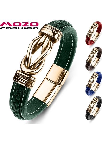 Iç Çevre 220MM Stili SJ119Z Mozo Moda Yeni Klasik Erkek Bilezik Deri Paslanmaz Çelik Charm Yüksek Li Kadın Punk Çok Renkli Takı Hediyeler 074 (Yurt Dışından)