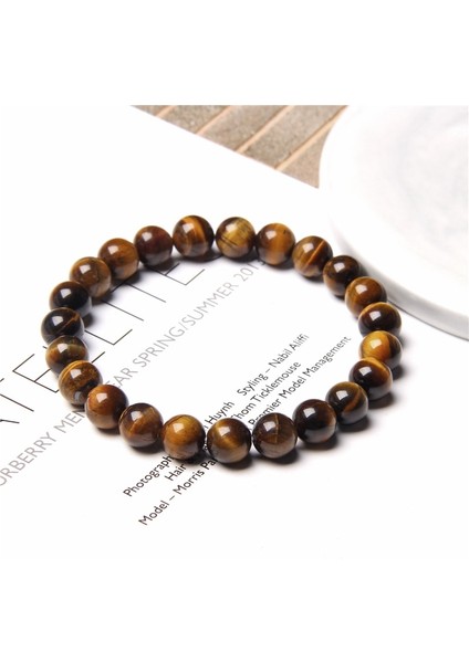 19CM Tarzı Rüya Renkli Doğal Kaplan Gözü Taş Boncuk Bilezik 8mm Yuvarlak Taş Taş Boncuklu Enerji Bilezik Buda Takı Kadın Erkek Pulseras Için (Yurt Dışından) modelleri